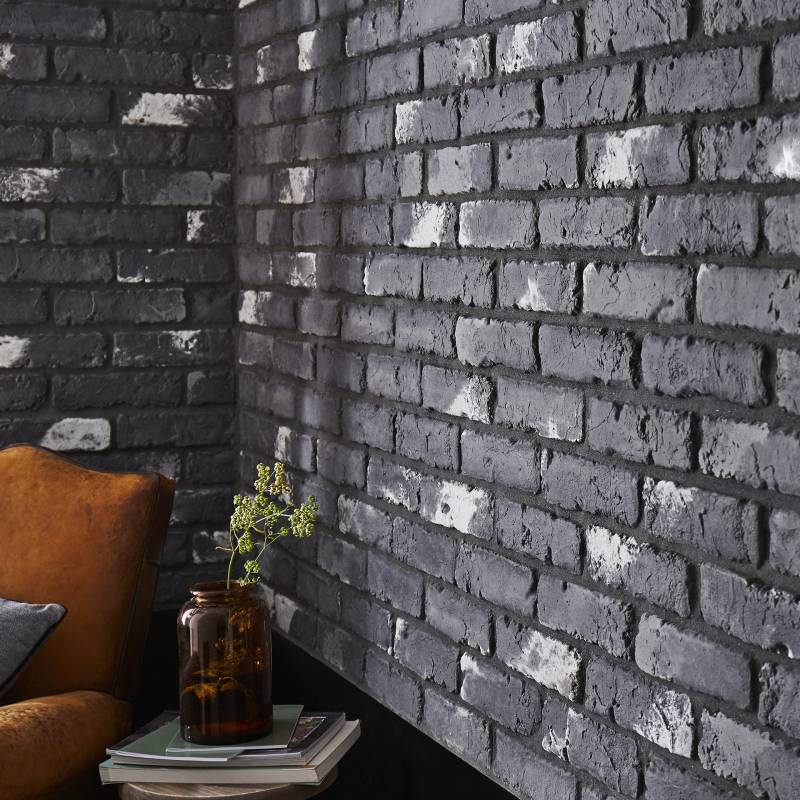 Parement béton imitation brique graphite 0,68 m2 - 4