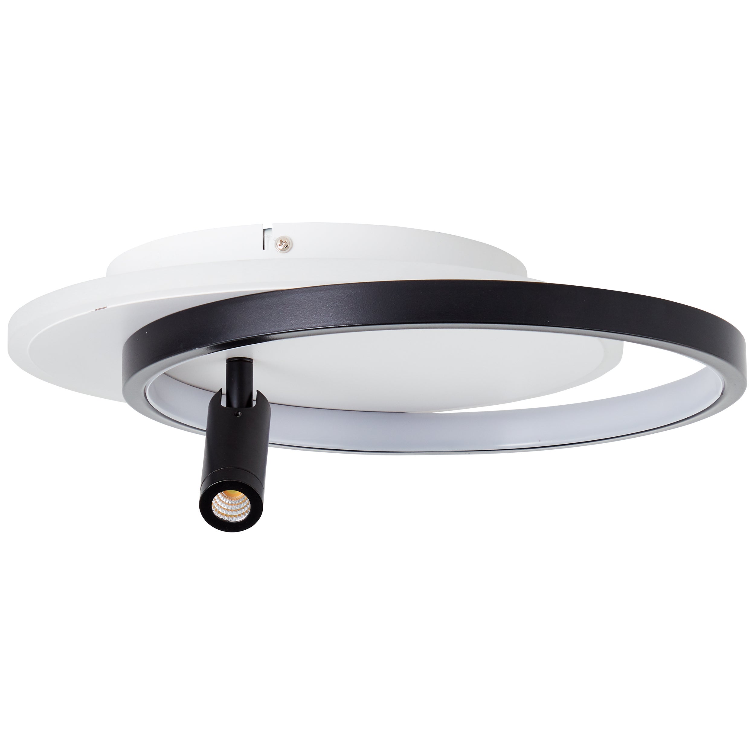 Plafon sufitowy LED Brilliant Eunomia 35x30cm 1 płomień czarny/biały, metal/plastik, 1x wbudowana dioda LED, 24W, (strumień świetlny: 2500lm, barwa św - 4