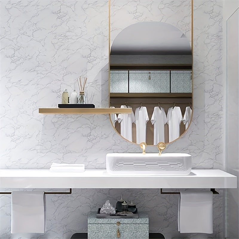 Adesivi murali autoadesivi, carta da parati a quadri in bianco e nero, pellicola protettiva impermeabile e antiolio, 60 x 1000 cm - 7