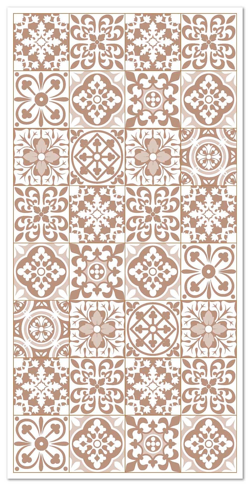 Panorama alfombra vinílica - modelo hidráulica triana marrón 60x110 cm - alfombra de vinilo cocina, habitación, pasillo