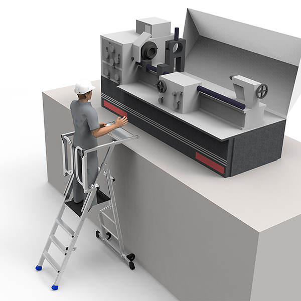 PIRL pliant portillon saloon 2 marches - Hauteur max. travail 2.50m - PIRL2RM-PS - 4