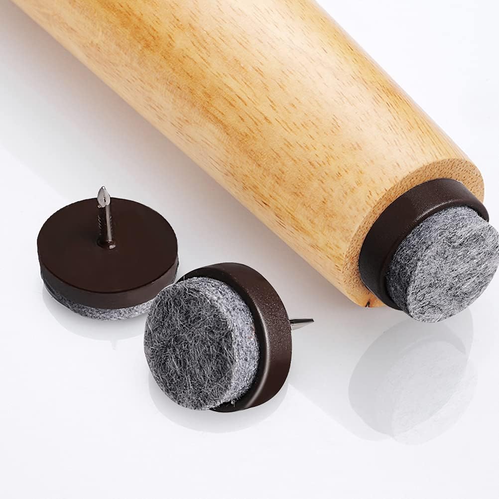 Podkładki meblowe z gwoździami 60 x 20 mm do krzeseł, okrągłe filcowe podkładki pod nogi stołów i ochraniacze podłogowe. - 2