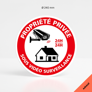 Lot De 3 Autocollants Avertissement Caméra De Surveillance - Jaunes 11x11 Cm - Neuf