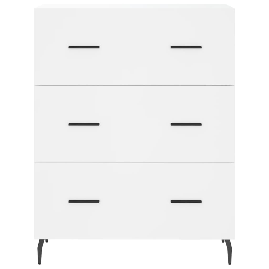 Buffet haut Blanc 69,5x34x180 Bois d'ingénierie - 8
