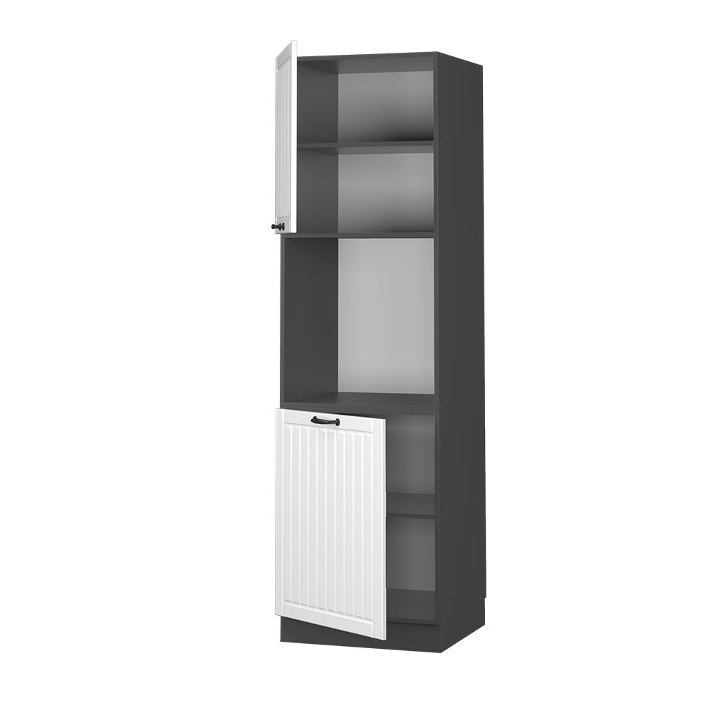 Vicco Armario para horno empotrado Fame-Line, Blanco casa de campo, 60 cm abierto - 4