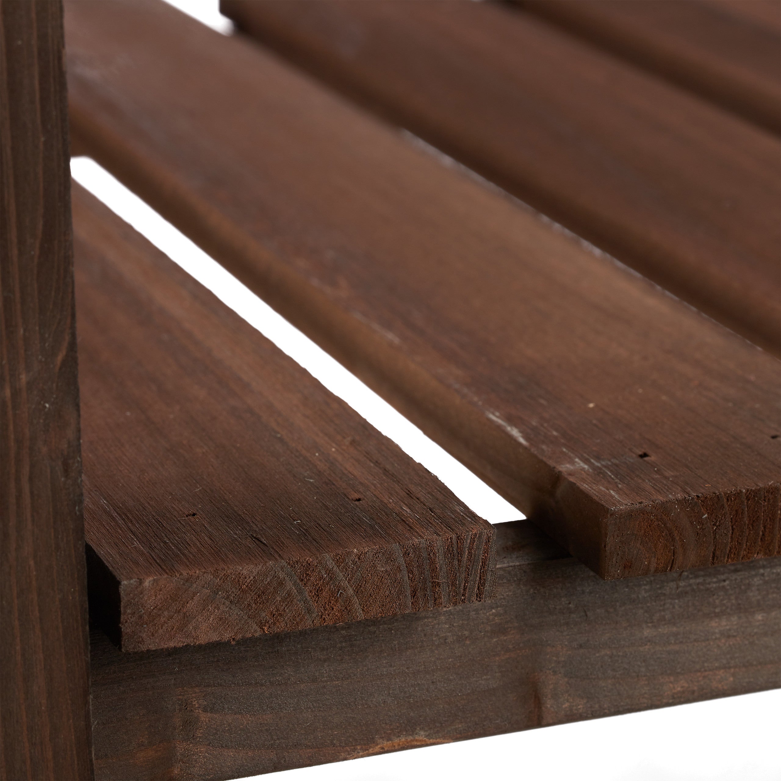 Carré potager bois, légume, herbes, jardin, balcon, Jardinière sur pied, HxlxP: 80 x 88 x 43,5 cm, brun foncé, Relaxdays - 7