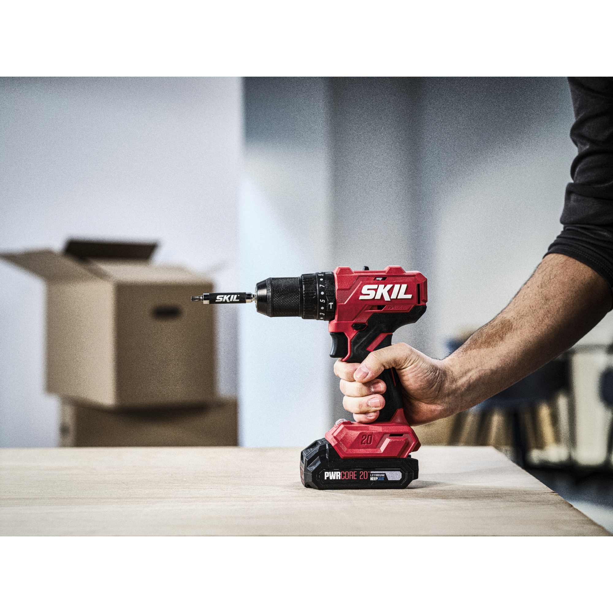 Perceuse à percussion sans fil SKIL 3021 HA 20 V moteur sans charbons 2 batteries 2,0 Ah chargeur coffret embout double - 2
