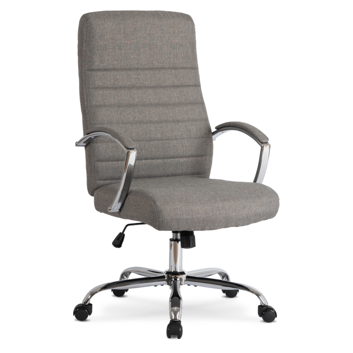 Fotel Biurowy Obrotowy Krzesło Do Biurka Komputer Ergonomiczny Szary RENES