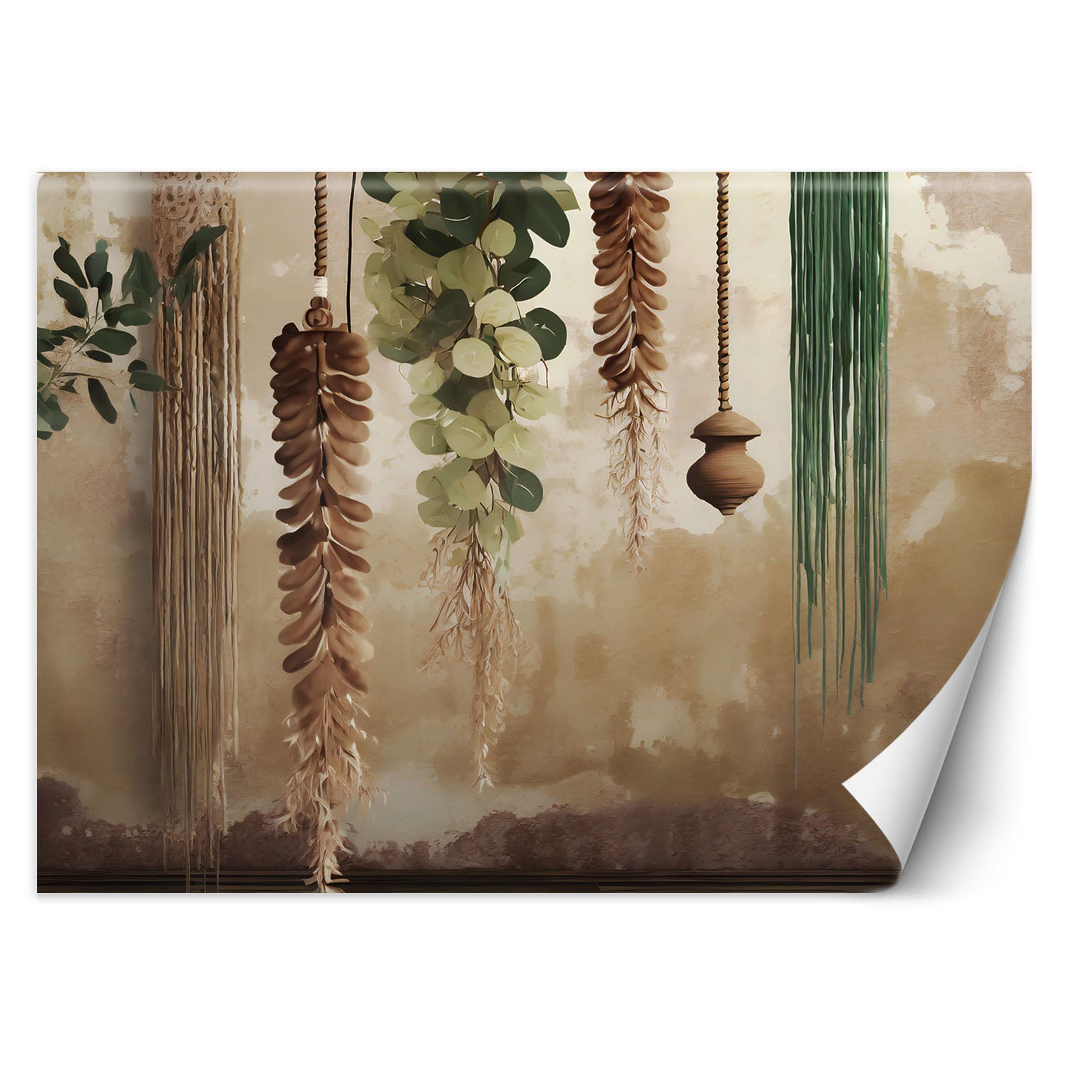 Fototapeta, Wiszące liście scandi boho 350x245