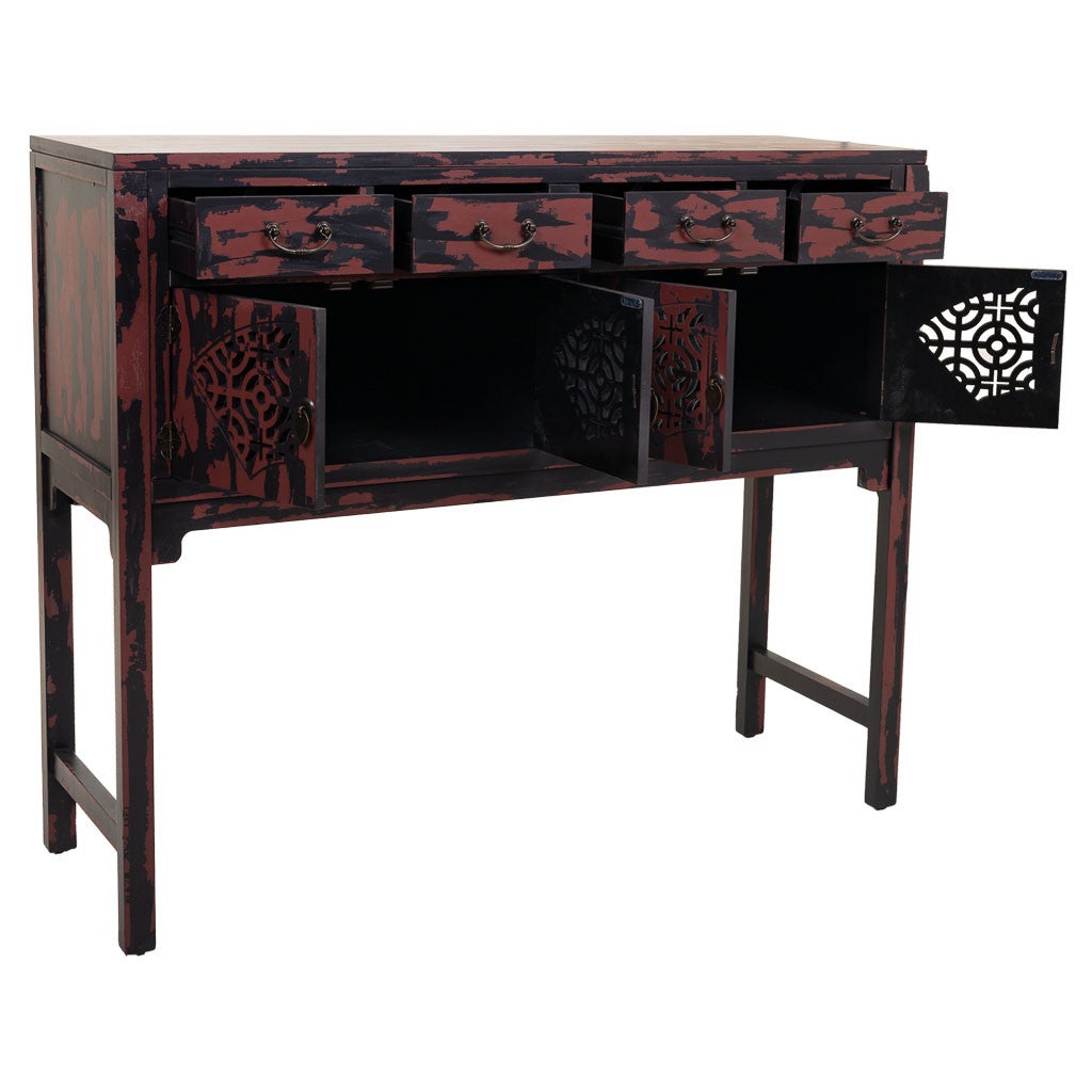 Entrée en bois rouge 120x40x102h - 3