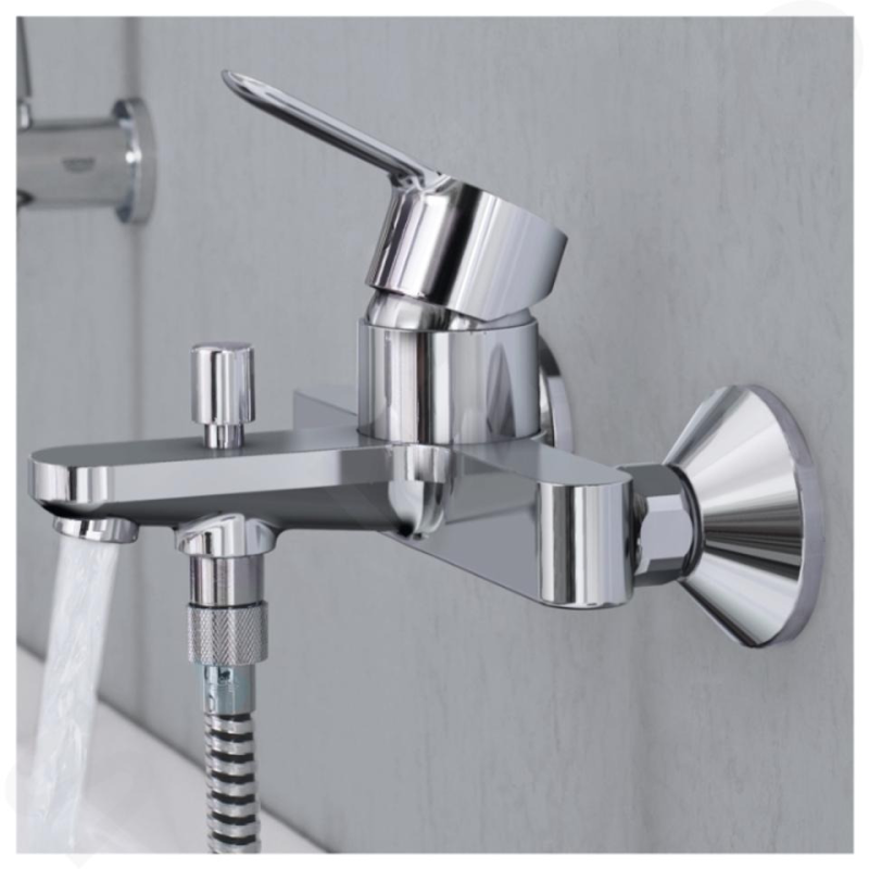 GROHE BauEdge mitigeur bain-douche en laiton chromé extérieur - 5