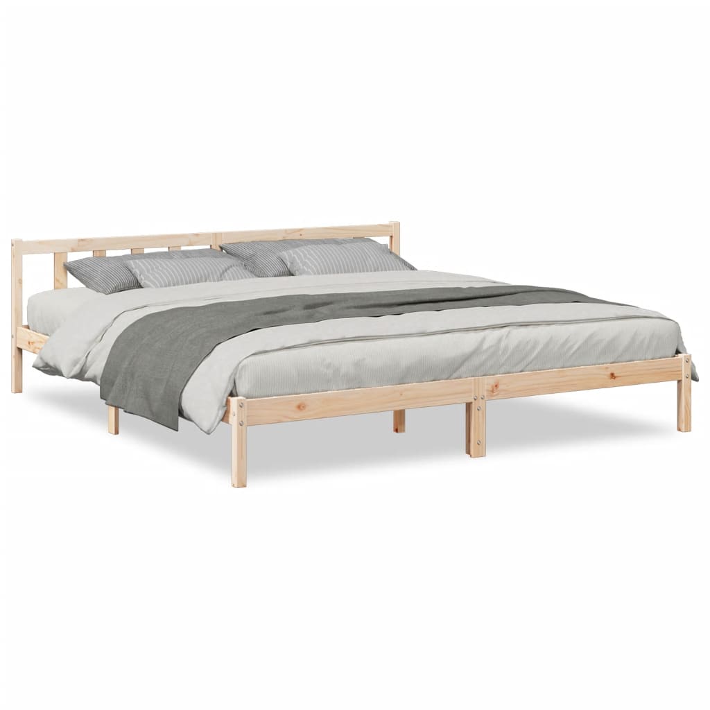 Dłuższe łóżko bez materaca 180x210 cm lite drewno sosnowe