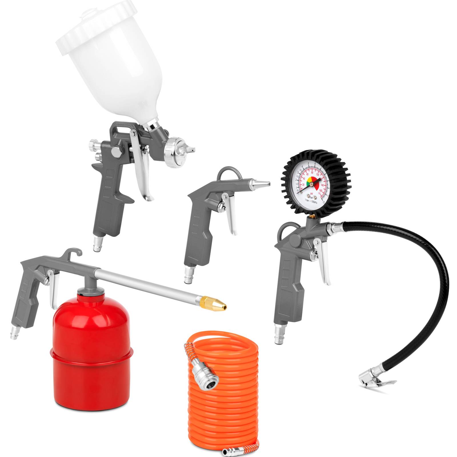 FERM ATA1039 Pistolet à peinture avec récipient - Pour compresseur