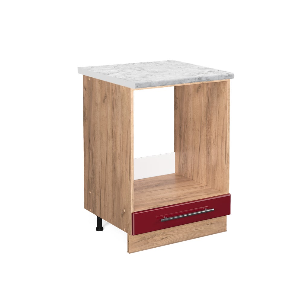 Vicco Szafka kuchenna Fame-Line, Bordowa Czerwień wysoki połysk, 60 cm , BP Marmur