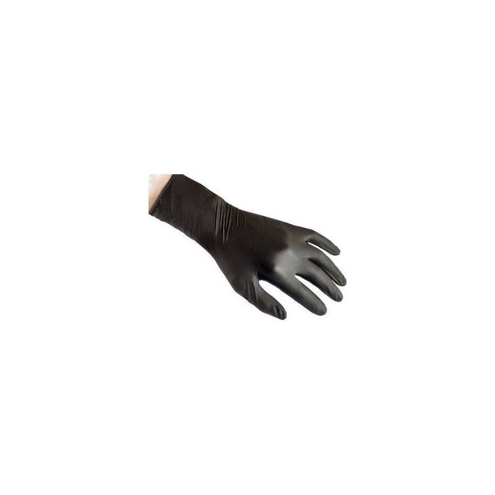 Gants Nitrile Extra Longs 30 Cm Noir Sans Poudre – Lot 50 – Résistance Chimique & Mécanique