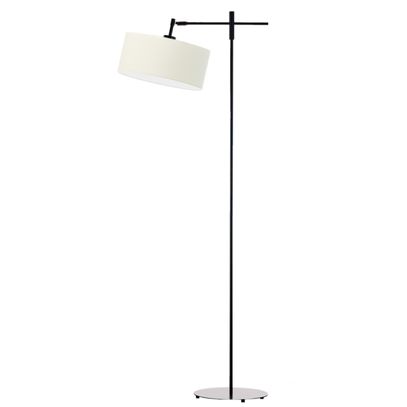 Lampa stojąca podłogowa przegubowa regulowana z abażurem walec 30cm SALIX