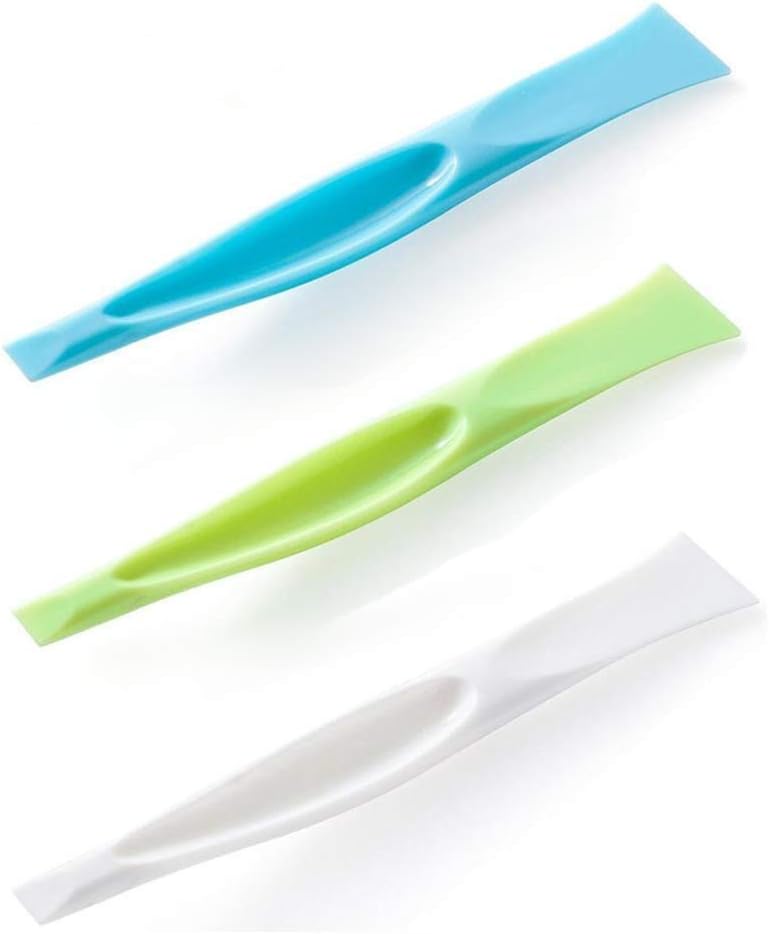 3-częściowy wielofunkcyjny plastikowy skrobak – twardy plastikowy skrobak, który nie rysuje powierzchni kuchennych, etykiet i naklejek