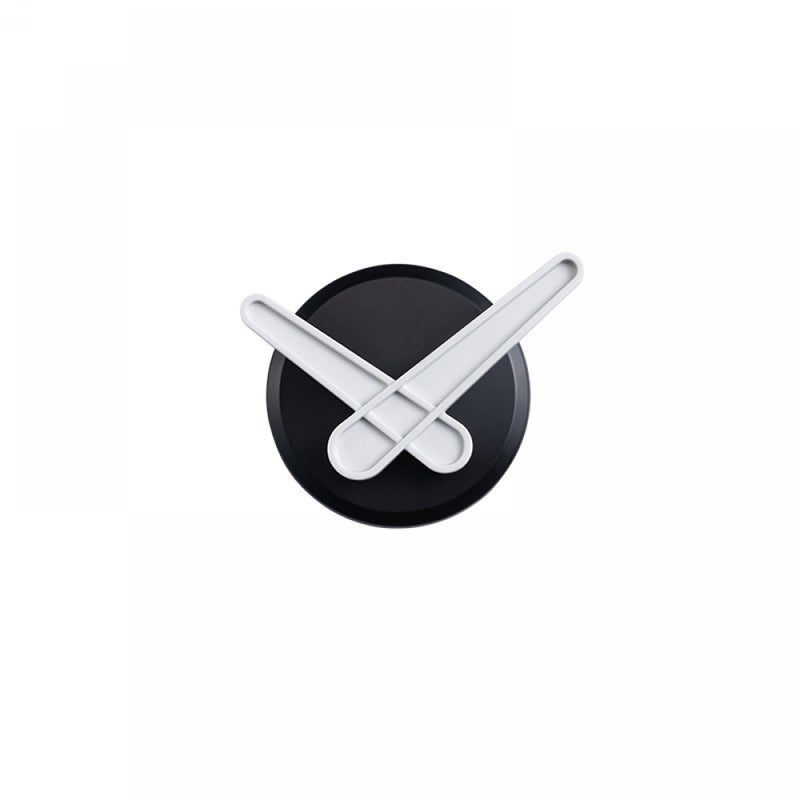 Czarny-prosty wieszak na zegar ścienny, wieszak samoprzylepny, wieszak na klucze, wieszaki na małe przedmioty bez dziurkowania, 2