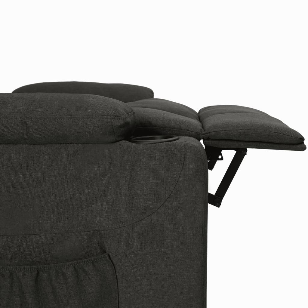 Fauteuil inclinable Noir Tissu vidaXL - 6