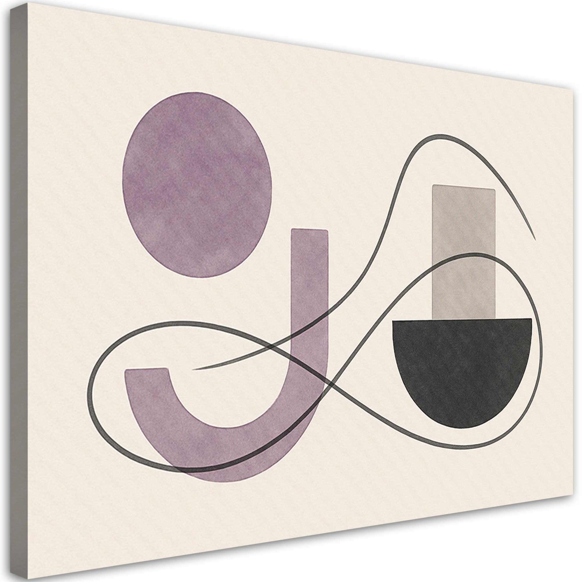 Obraz do salonu sypialni, Geometryczne Kształty Fiolet 100x70