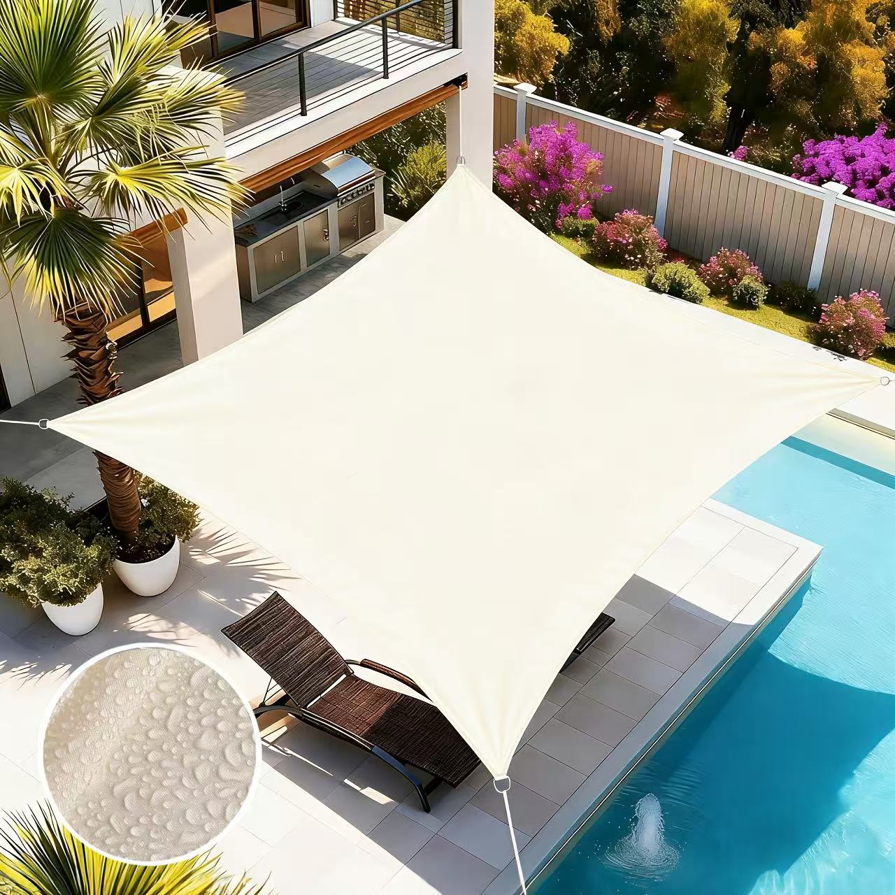 Ebiccn para Exteriores, 5x3 Metros, con Cuerda de 10M,Protección UV Ebiccn para Exteriores, 5x3 Metros, con Cuerda de 10M,Protección UV