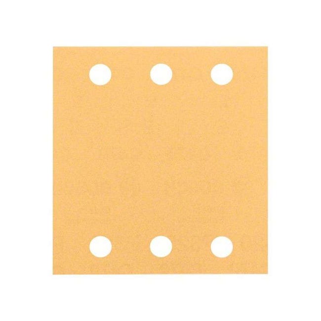 Bosch EXPERT C470 Feuilles Abrasives 50x – Grain 40, 115x107 Mm 6 Trous, Ponceuse Vibrante Bois & Peinture