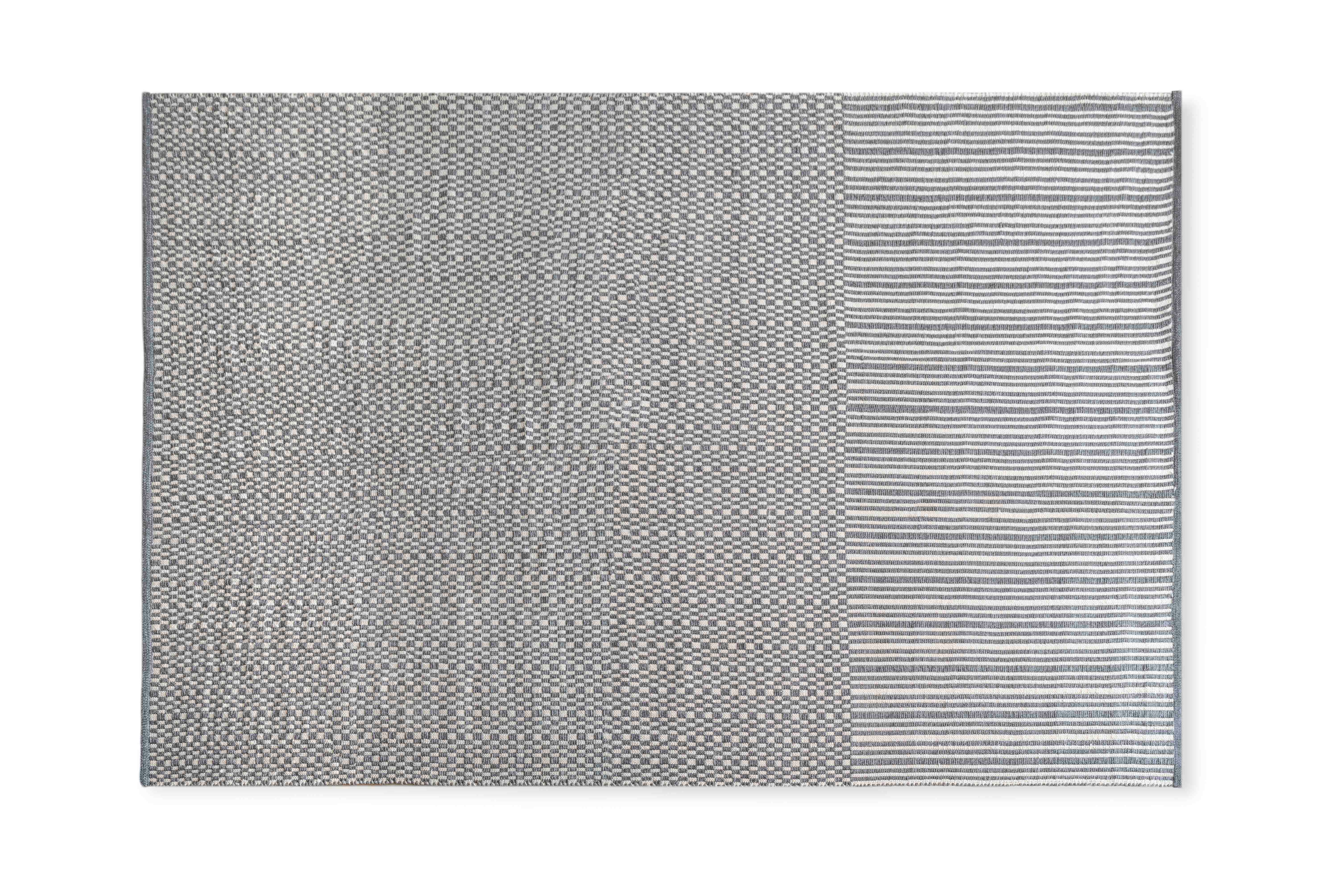 Dywan Asymmetric antracytowy 200x300 cm – nowoczesny dywan geometryczny do salonu i sypialni