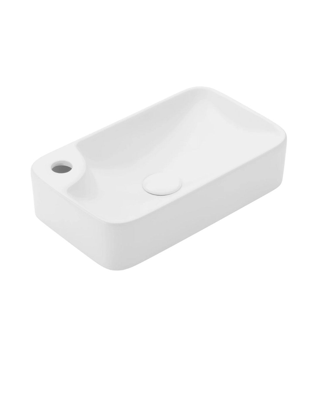 Umywalka nablatowa Uptrend MIDEA biały połysk, z otworem na baterię 1 szt.