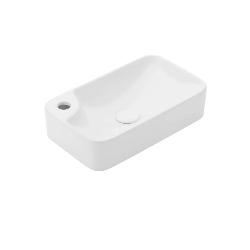 Umywalka nablatowa Uptrend MIDEA biały połysk, z otworem na baterię 1 szt.