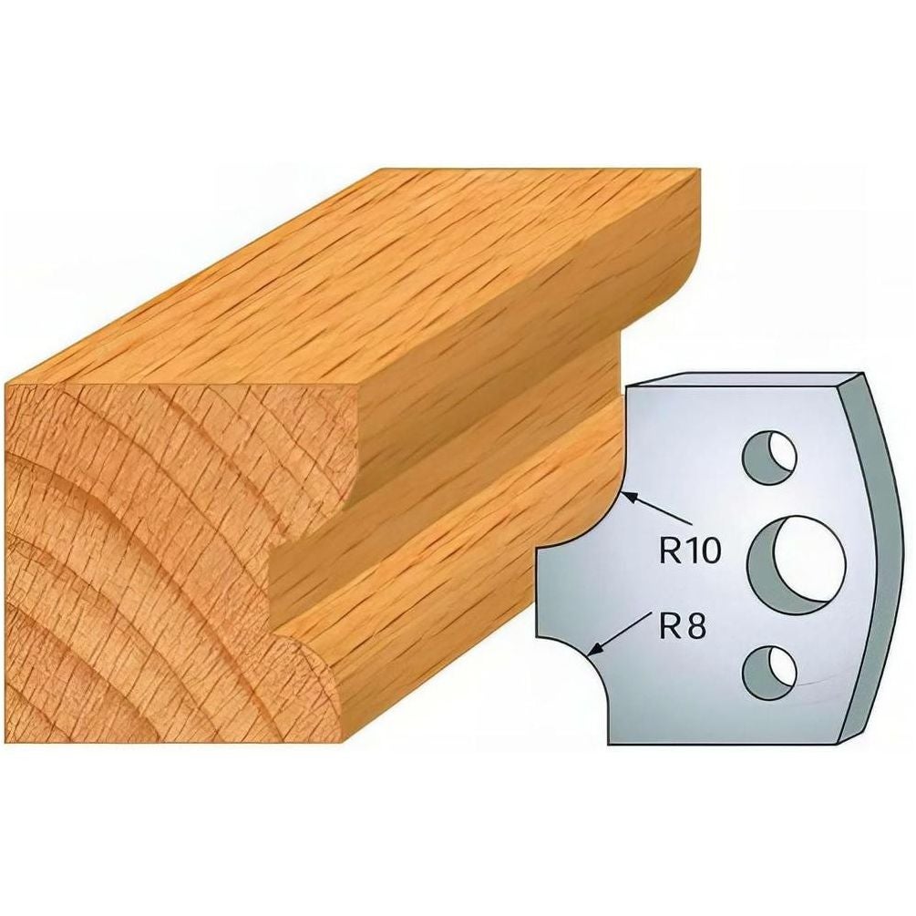 Jeu De 2 Contre-fers Profilés Diamwood Platinum 38x4mm - Pour Porte-outils De Toupie, Compatible CMT, Leman, Holzmann - 5
