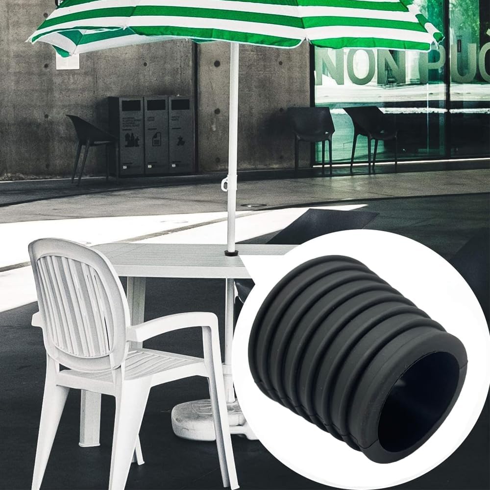 Supporto Per Ombrellone A Cono In Gomma Nero - Adattatore Universale 38mm Per Tavoli Da Patio - Foto 7