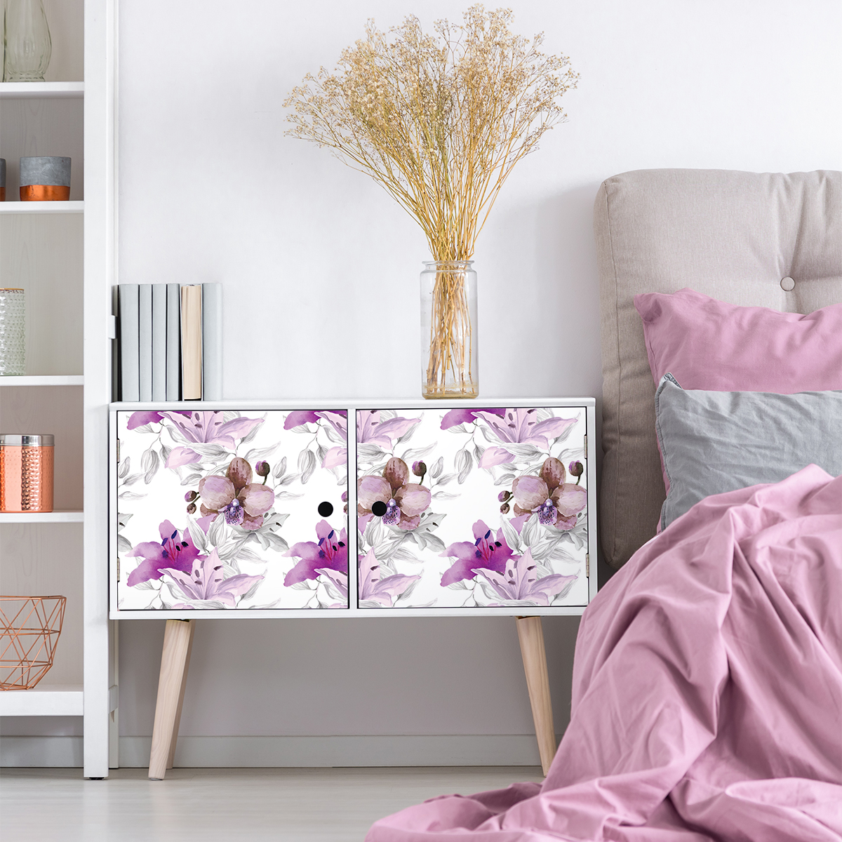 Vinilo muebles tropical ragonko - adhesivo de pared - revestimiento sticker mural decorativo - 60x90cm