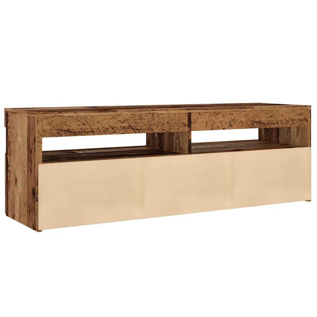 Móvel de TV | Armário de TV com luzes LED derivados de madeira madeira velha CFW46646 - 9