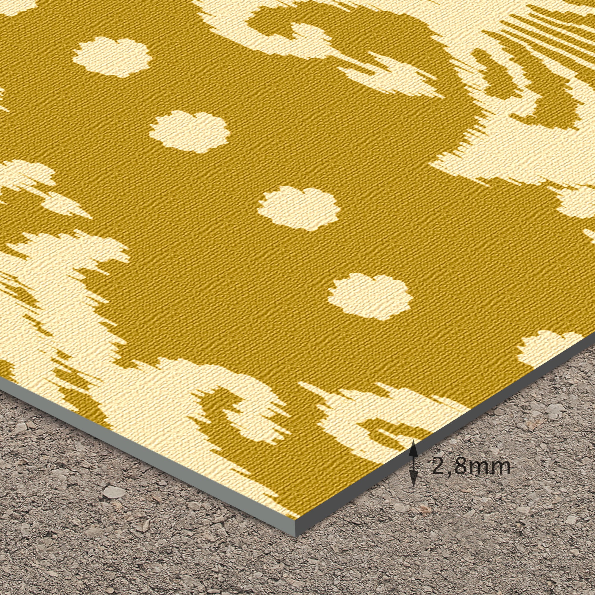Tapis PVC Intérieur/Extérieur Mallorca Tournesol 160x240 cm - Vinyle imprimé antidérapant, lavable et résistant pour terrasse et maison - 4