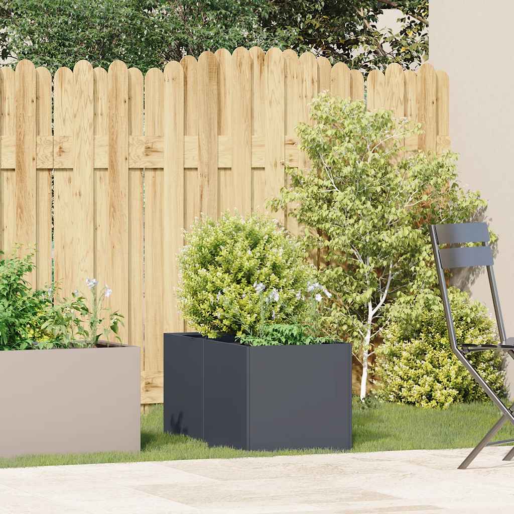 Jardinière，Pot de Fleurs anthracite 40x80x40 cm acier laminé à froid CFW68578 - 3