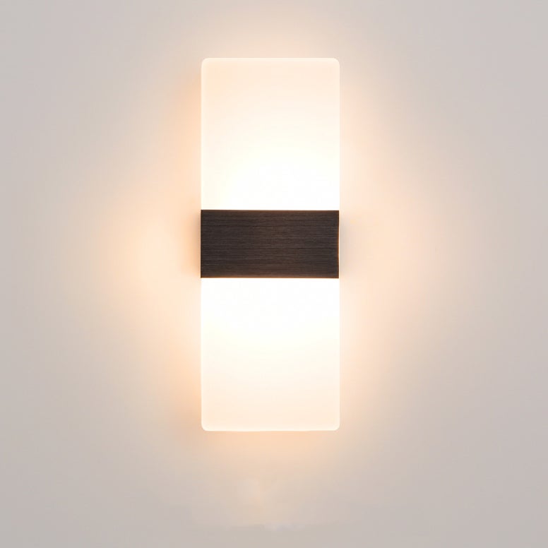 Nowoczesna wewnętrzna lampa ścienna 6 W wysoka i niska, oświetlenie wewnętrzne do sypialni, korytarza, schodów, ciepła biel