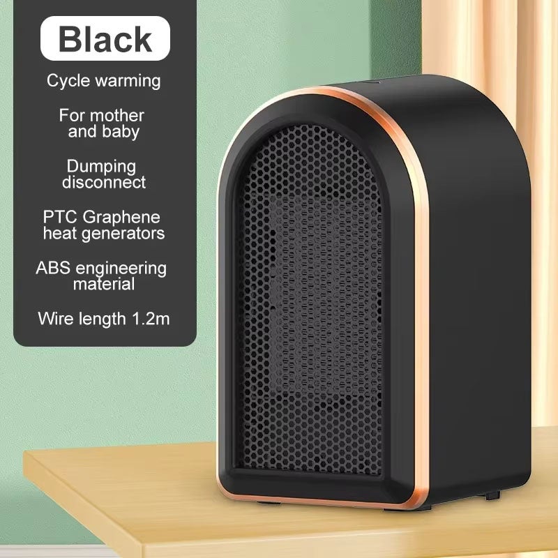 Termoconvettore Elettrico Portatile Elpine 2000W – 3 Impostazioni Calore – Termostato – Nero