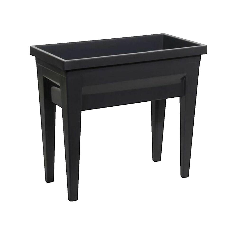 EDA Area vegetale con tavolo City Veg & Table - 73 x 38,5 x H 68 cm - 57 L - grigio antracite - 2