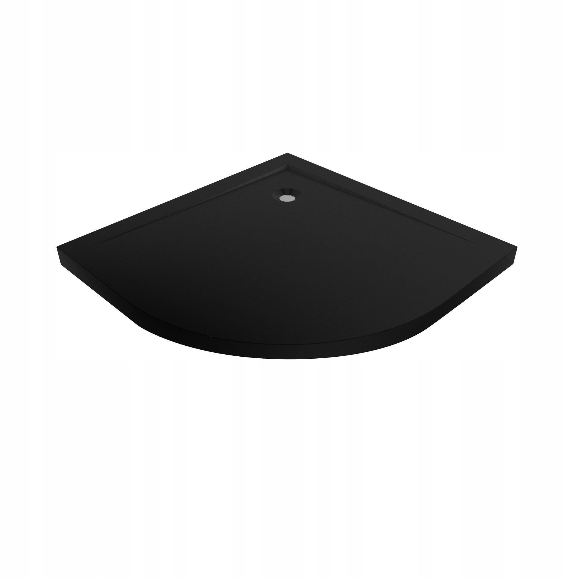 Brodzik prysznicowy slim POSEJDON Durasan 80x80x5 czarny półokrągły akrylowy 1 szt.