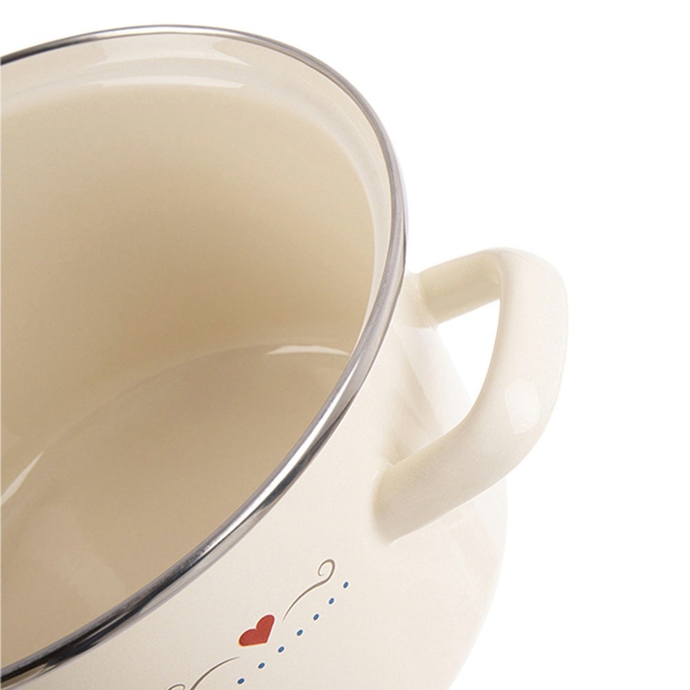 Garnek emaliowany kremowy TONCA 18 cm, 2 l - 3
