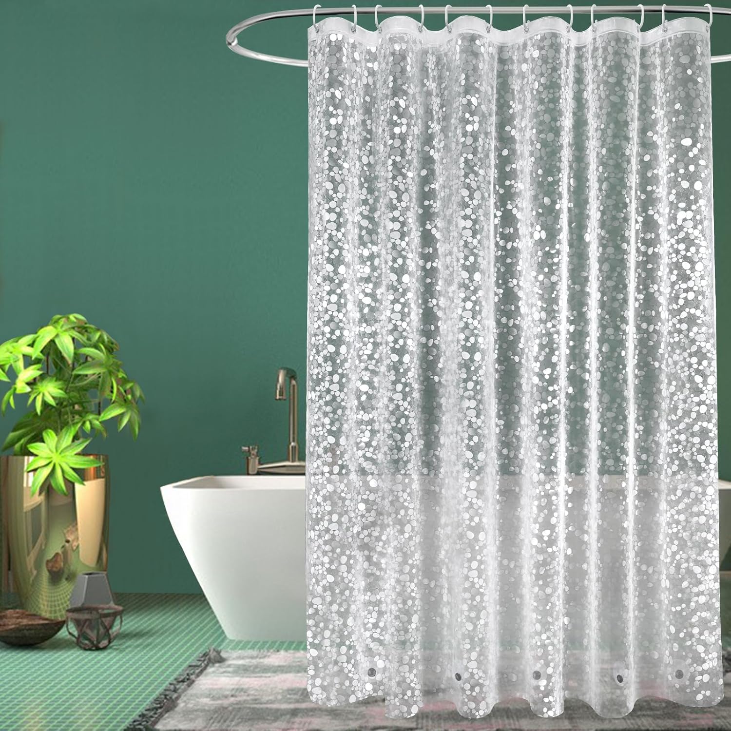 Rideaux de douche antimoisissure, imperméables et robustes, en EVA — free download
