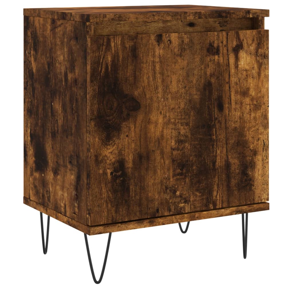 vidaXL Table de chevet chêne fumé 40x30x50 cm bois d'ingénierie - 2