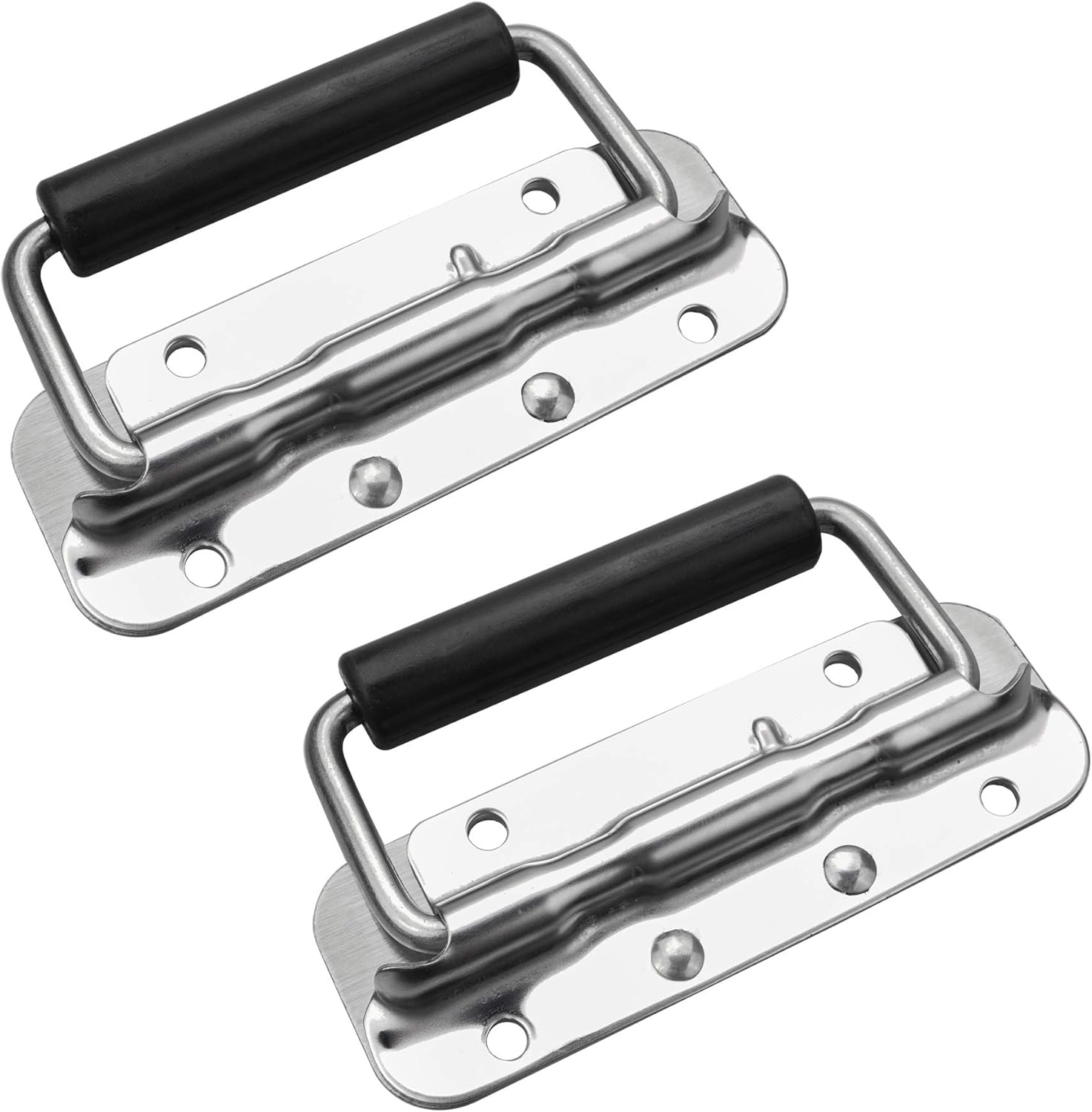 Metalowe, sprężynowe, składane uchwyty, składane uchwyty ze stali nierdzewnej do skrzynek narzędziowych (110 x 41 mm)