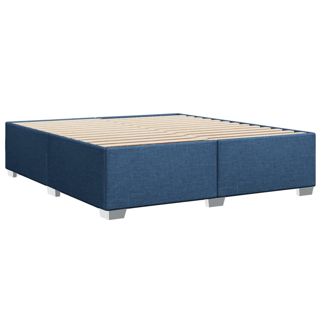 Sommier à lattes de lit avec matelas Bleu 180x200 cm Tissu - 8