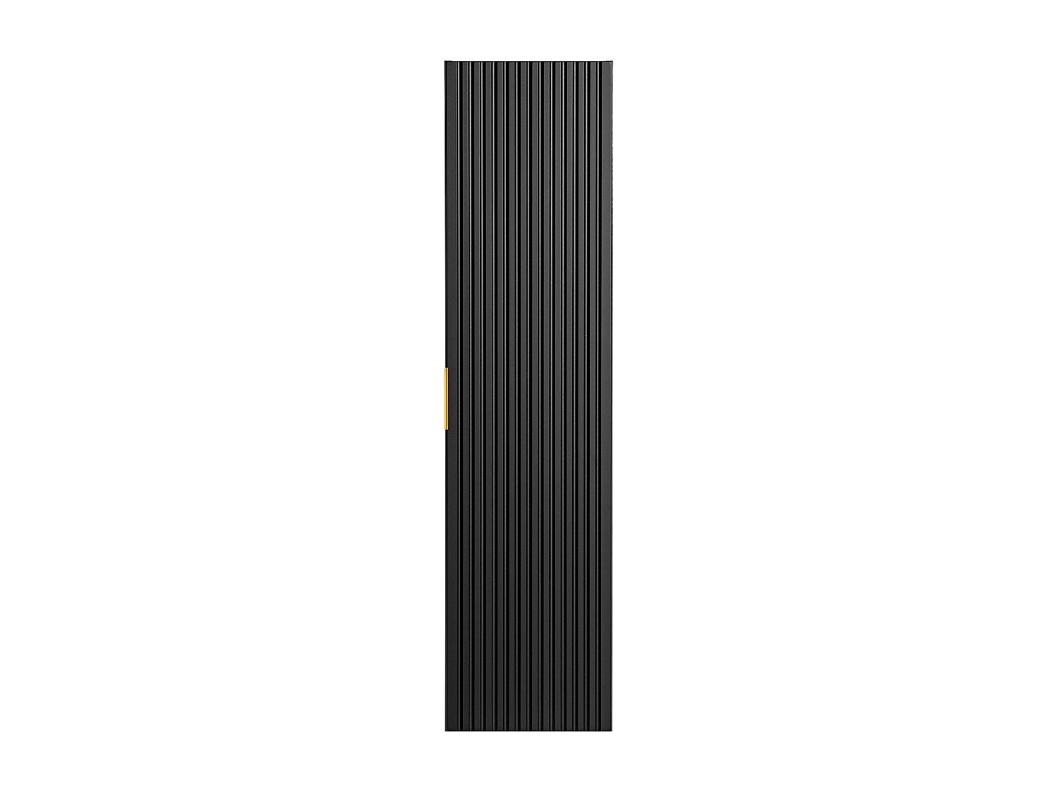 Colonne de salle de bain suspendue striée - Noir - H140 cm - ZEVARA - 2
