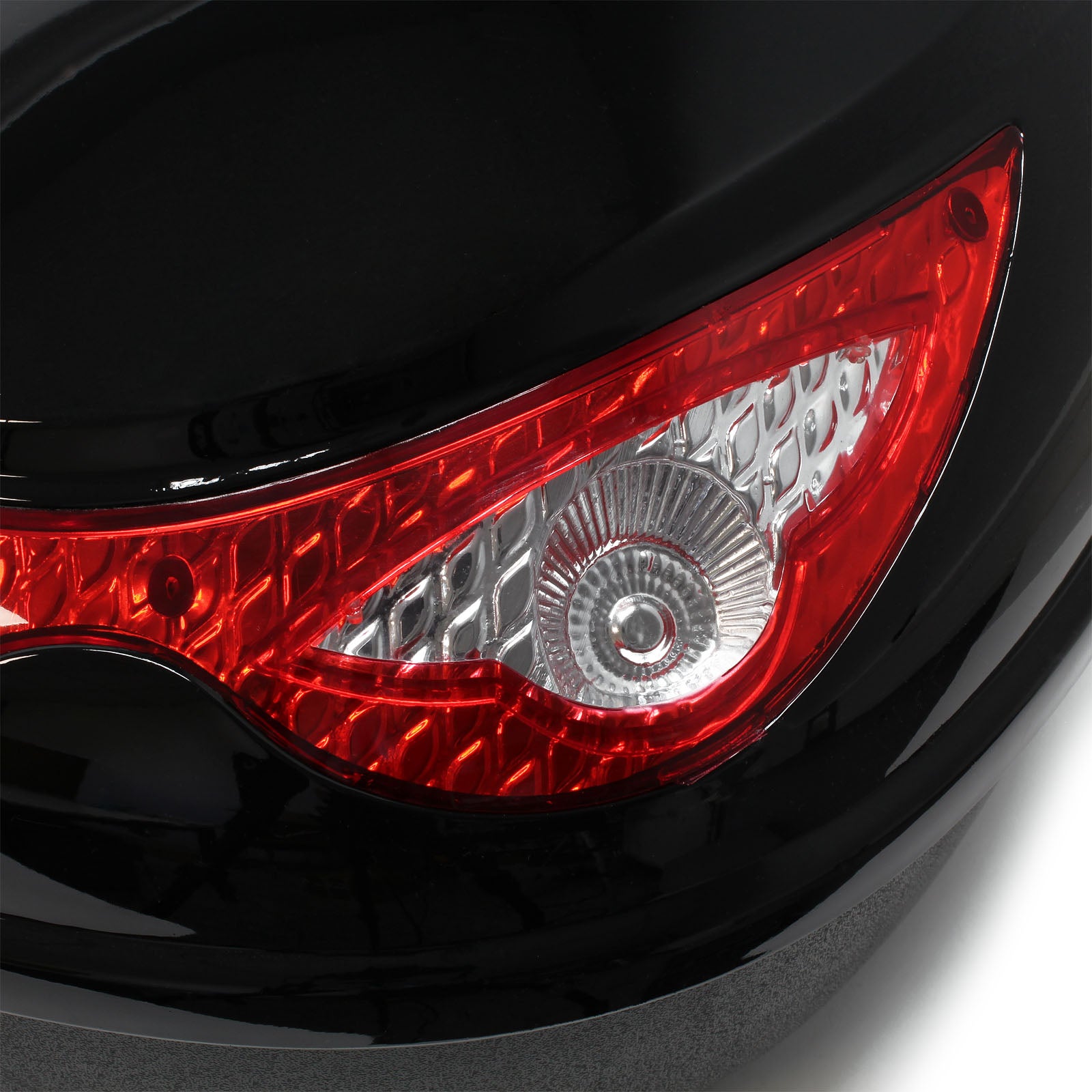 WilTec Top Case Moto 22L Noir Brillant Coffret Valise Boîte