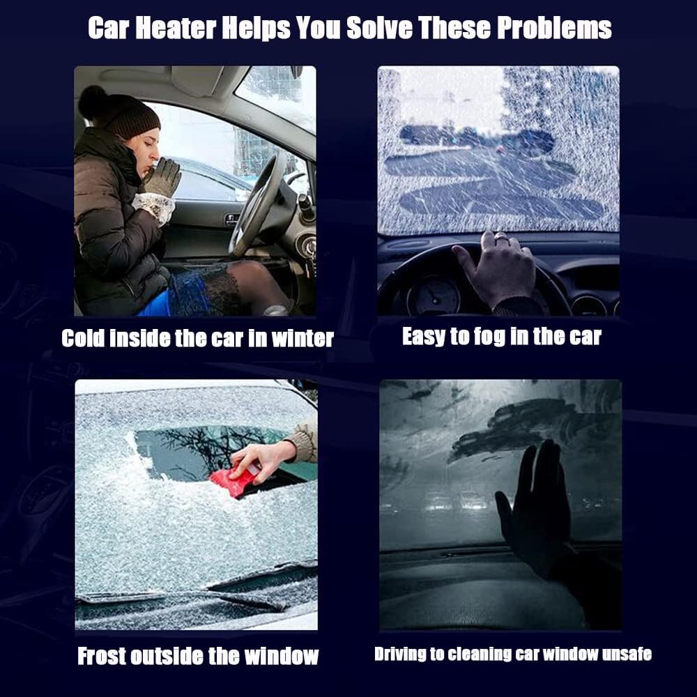 Ogrzewacz samochodowy 2 w 1 i odmgławiacz szyby przedniej do samochodów osobowych i ciężarowych, czarny, 24 V, 150 W - 5