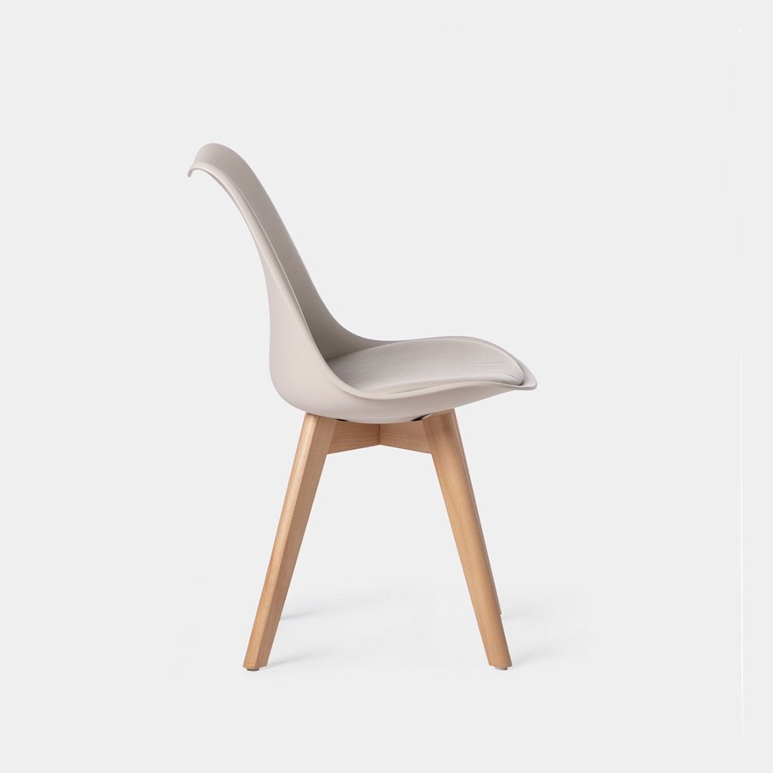 Chaise en polypropylène beige Kler - 5