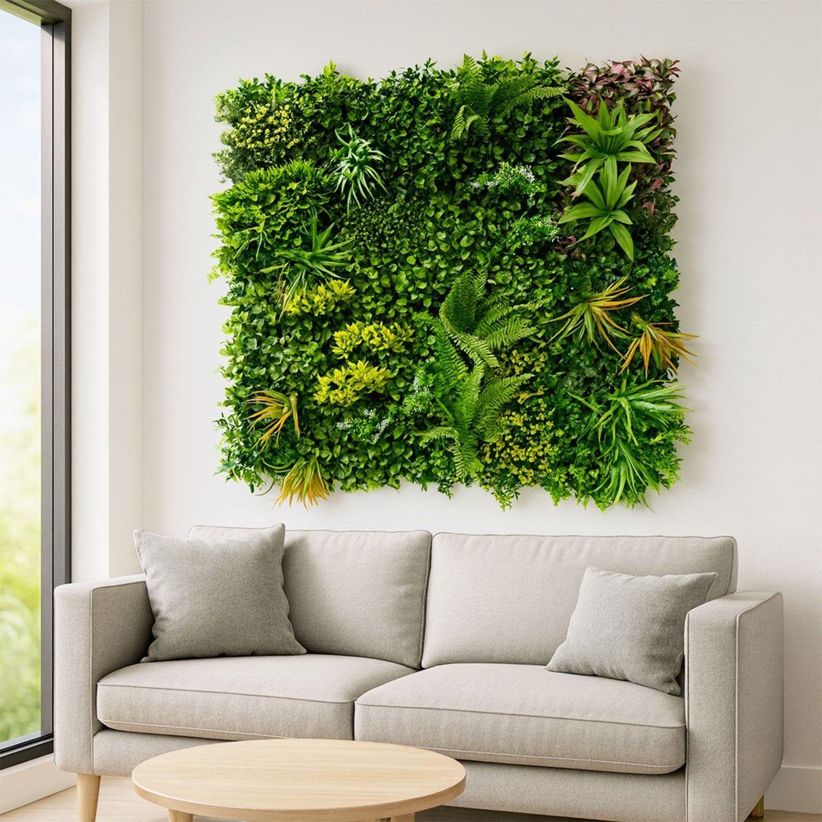 Mur végétal artificiel Jungle 1 × 1 m – un décor végétal pour balcon et clôture - 4