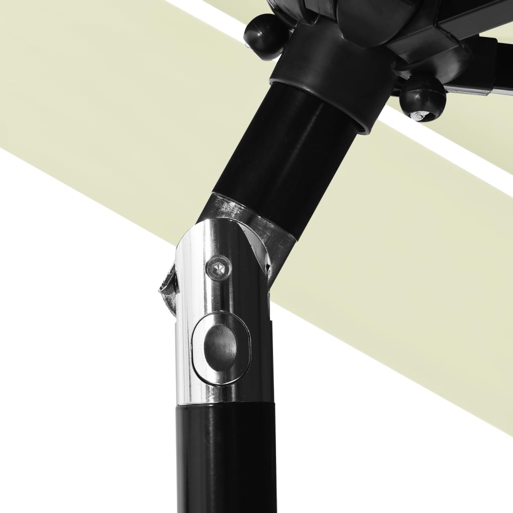 Parasol à 3 niveaux avec mât en aluminium Sable 2,5 m - 6